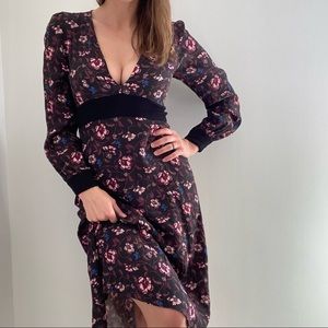 For Love & Lemons floral midi dress small